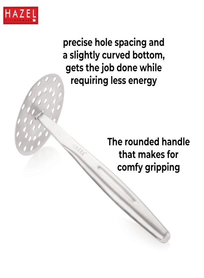 هايزل هراسة باف باجي من الفولاذ المقاوم للصدأ من هازل | هراسة بطاطس دائرية للبطاطس، باف باجي، الخضراوات، وعصر الطعام - Image 5
